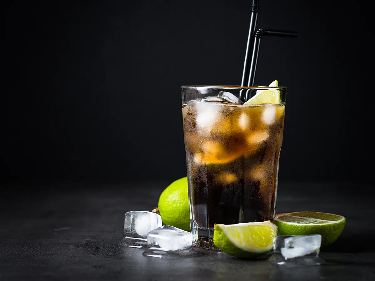 Classic bourbon and cola